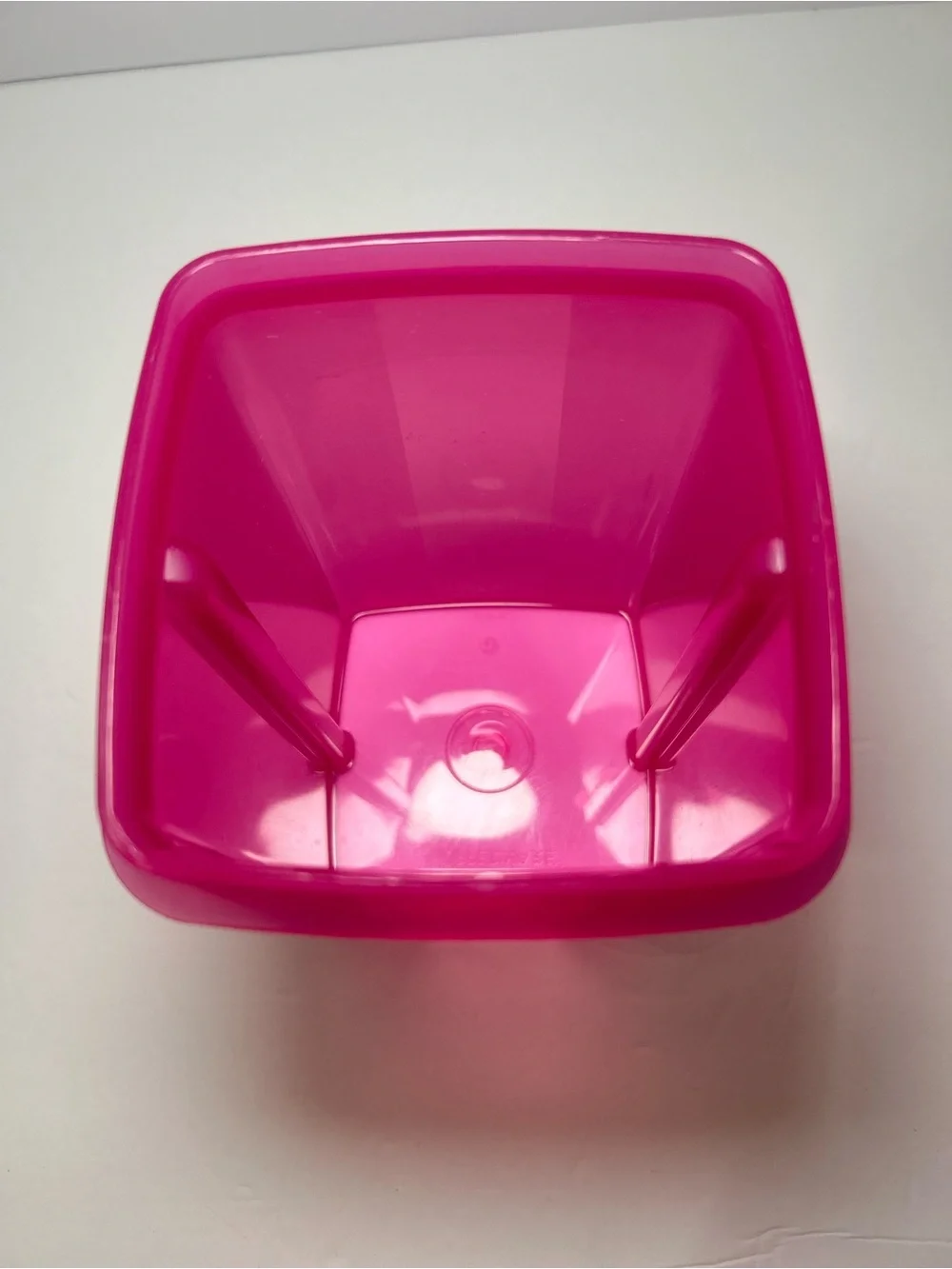 Tupperware Pick-A-Deli Square Pickle Container with Strainer Pink